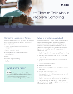 It's Time to Talk About Problem Gambling Flyer - Multiple Languages